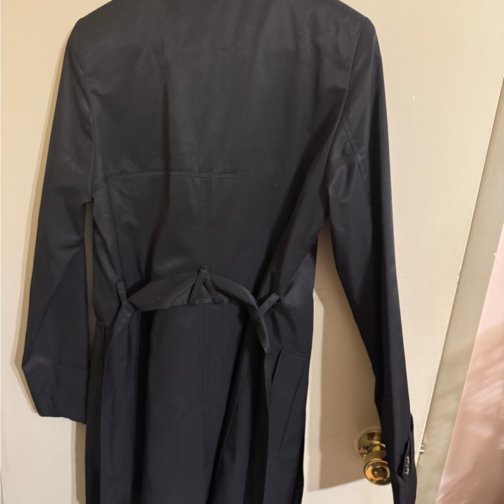 Dkny Black Trench Coat with Belted Waist